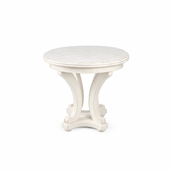 Mesa com tampo de mármore 0,80m diâm