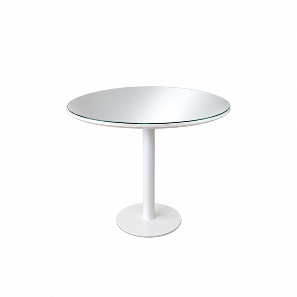 Mesa bistrô baixa colors com acabamento de espelho 0,90 diâm