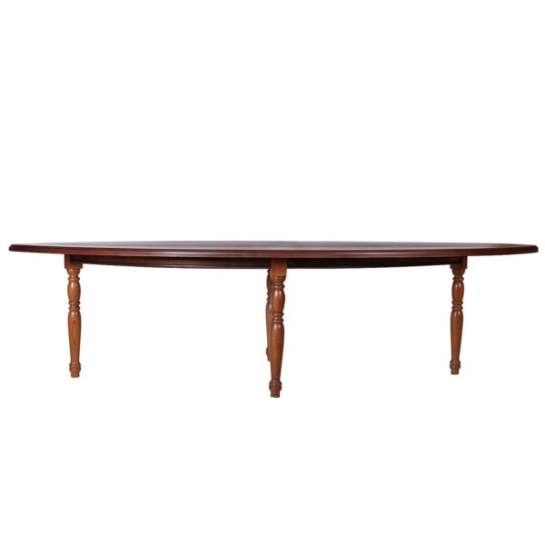 Mesa de Madeira Oval com Base Torneada
