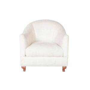 Poltrona em Veludo Marfim