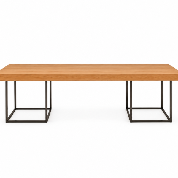 Mesa tampo de madeira e base de metal colors 2,00m comp