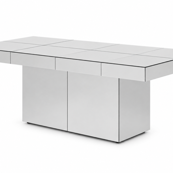 Mesa de espelho 2,70m comp x 1,20m prof x 0,80m alt