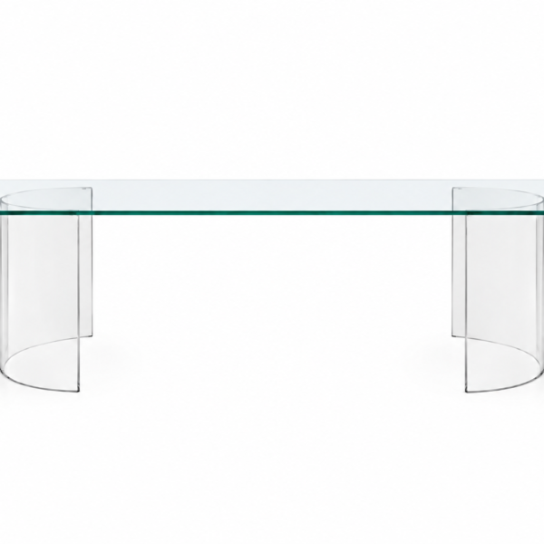 Mesa retangular de vidro 2,50m comp x 1,10m prof